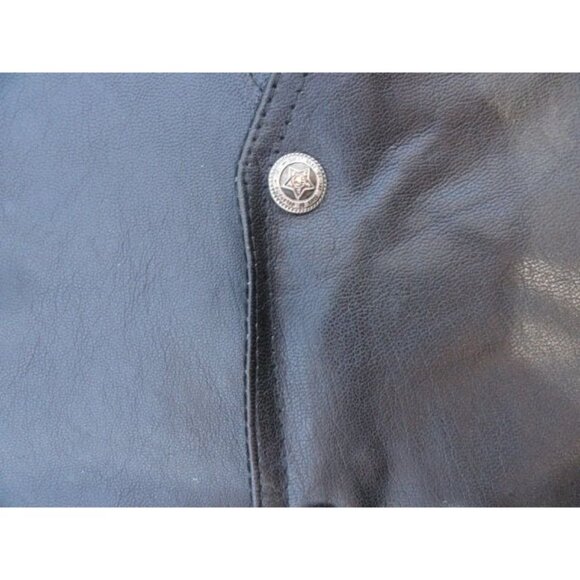 Men’s Vest Exclusive PARAGRAFF CLOTHING CO. Black Leather Large Motorcycle - Picture 3 of 8